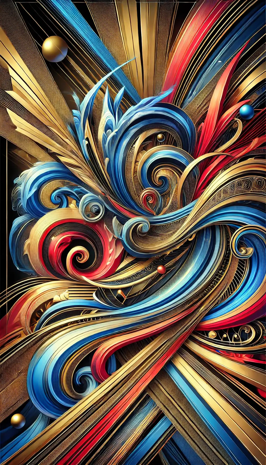 Gold Swirl Abstract Wallpaper