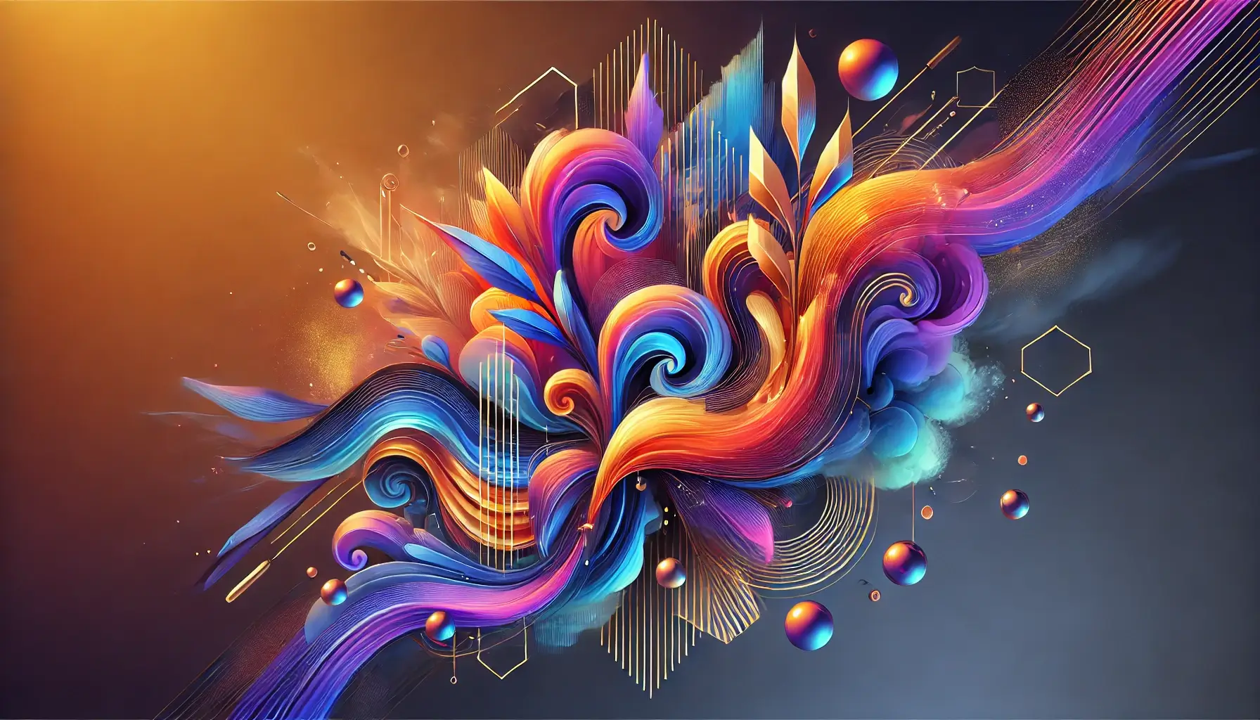 Abstract Wallpaper Colorful Fluid Design