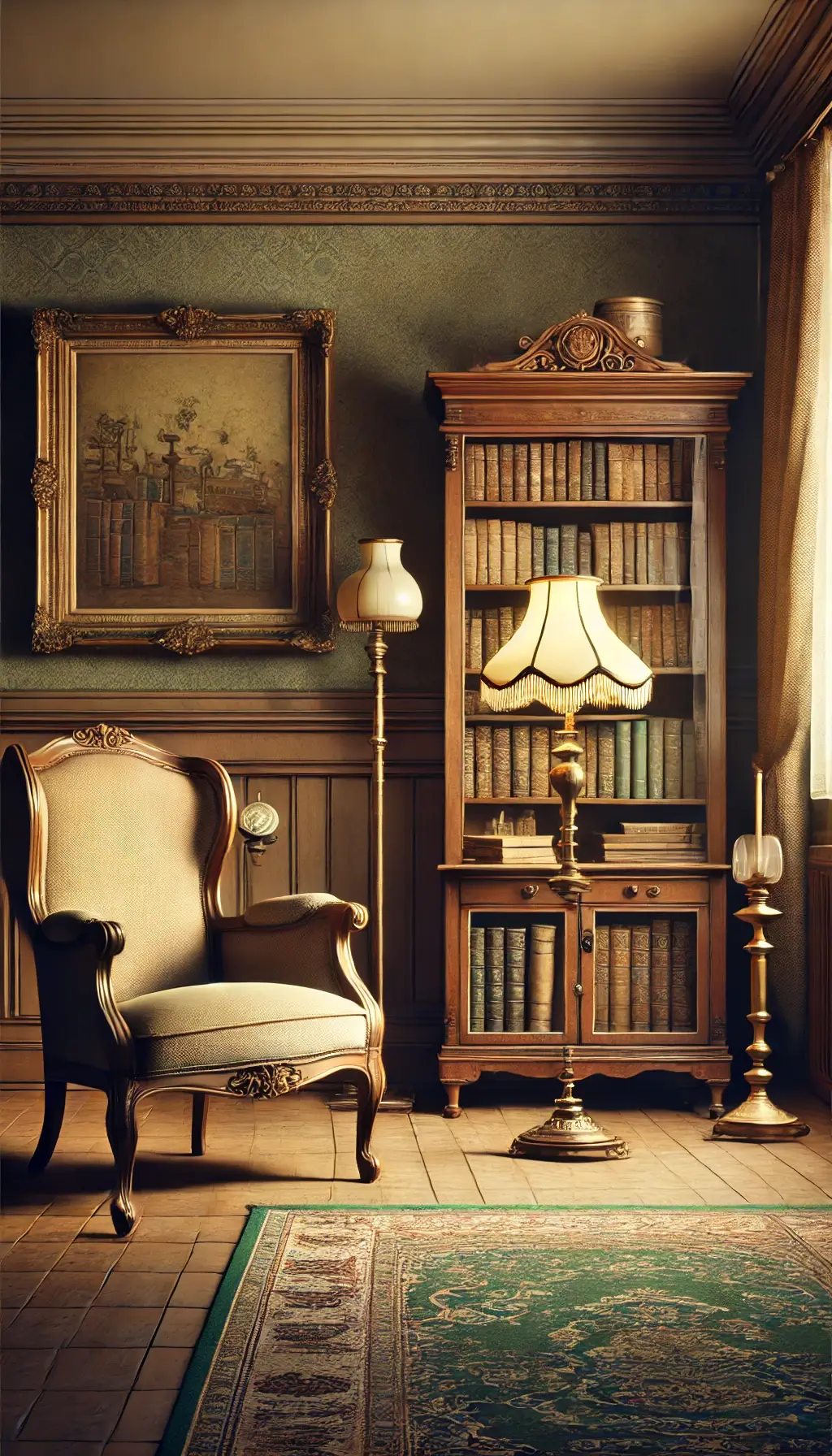 Classic Vintage Library Room