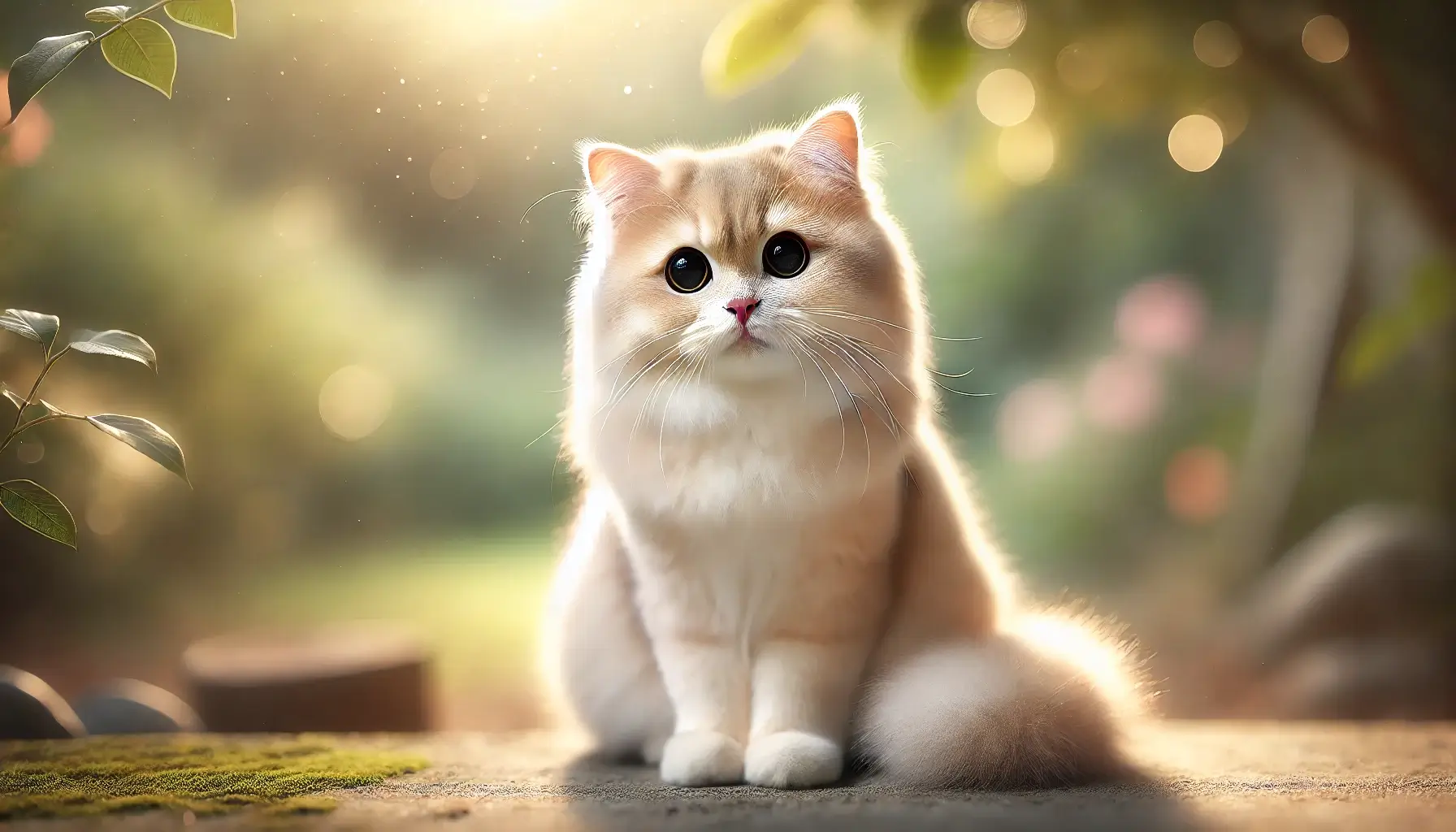 Cute Cat in Natural Setting Cute Cat Wallpaper HD 4K