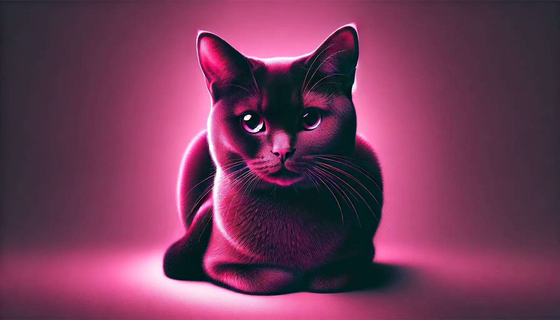 Dark Pink Cat Wallpaper HD 4K