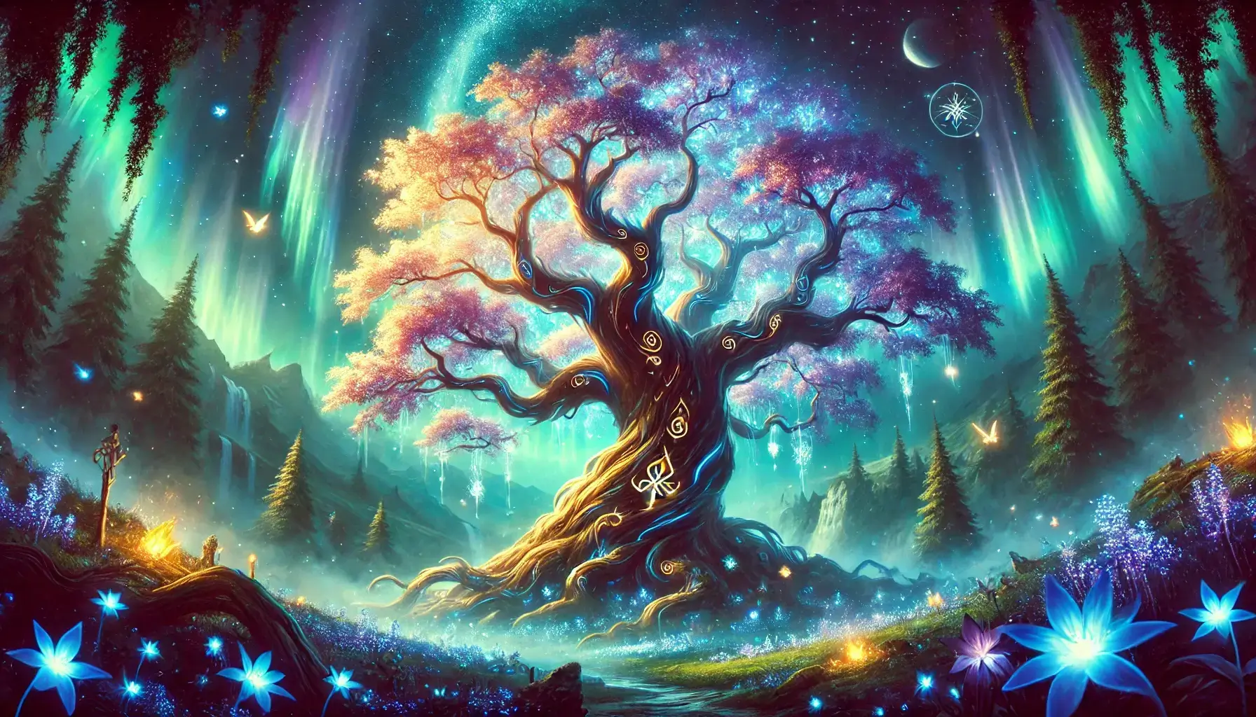 Fantasy Magic Tree HD 4K Desktop Wallpaper