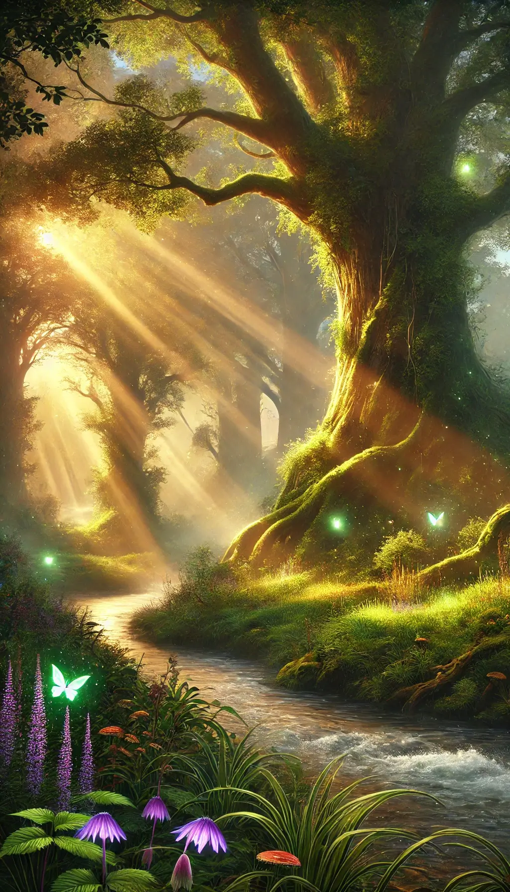 Fantasy Morning Forest Wallpaper