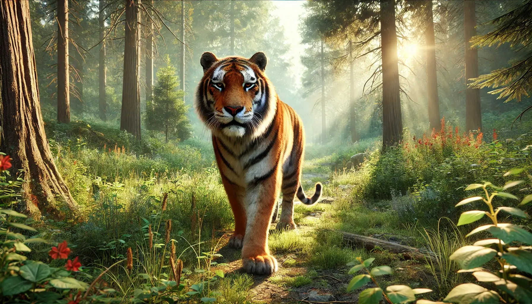 Majestic Tiger Forest Wallpaper 4K HD