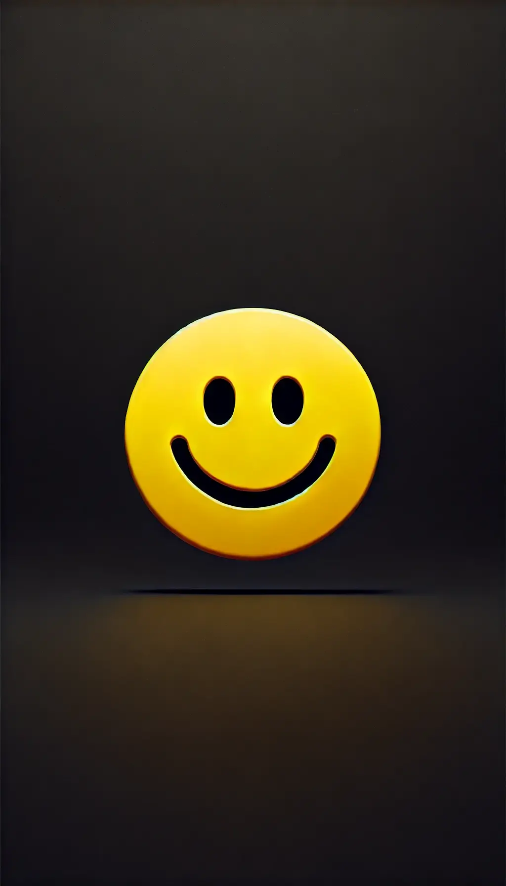 Minimalist Black Background Smiley Face