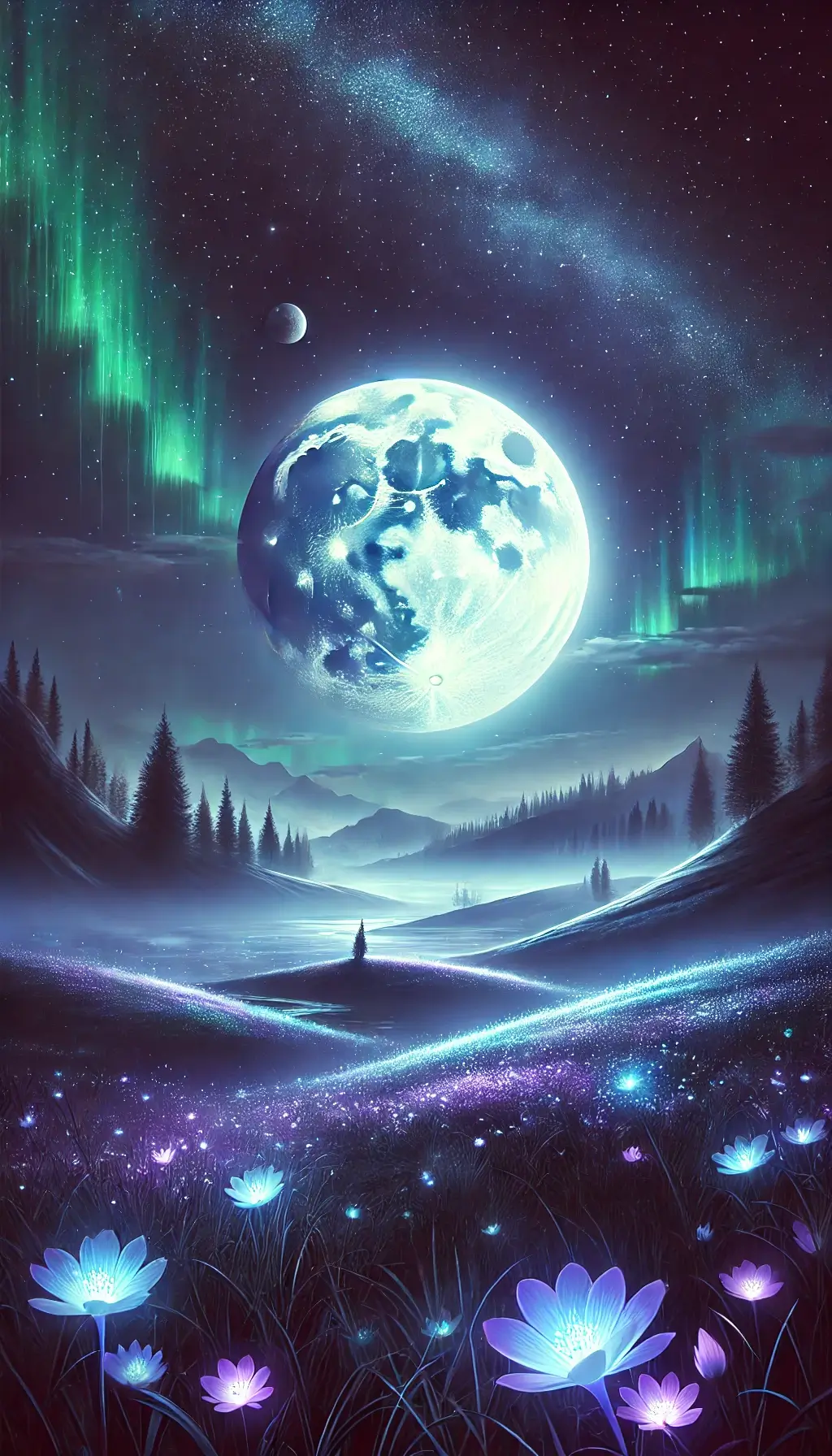 Mystical Fantasy Night Landscape