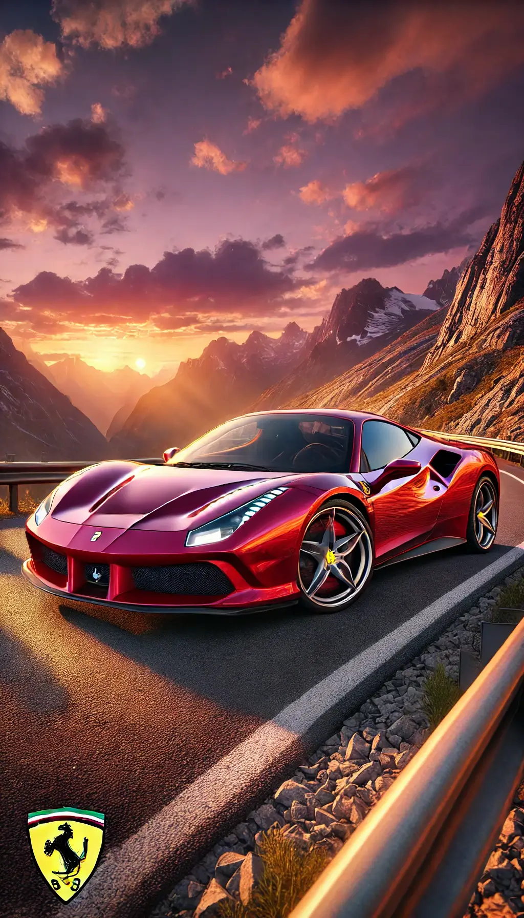 Red Ferrari Sports Car Wallpaper