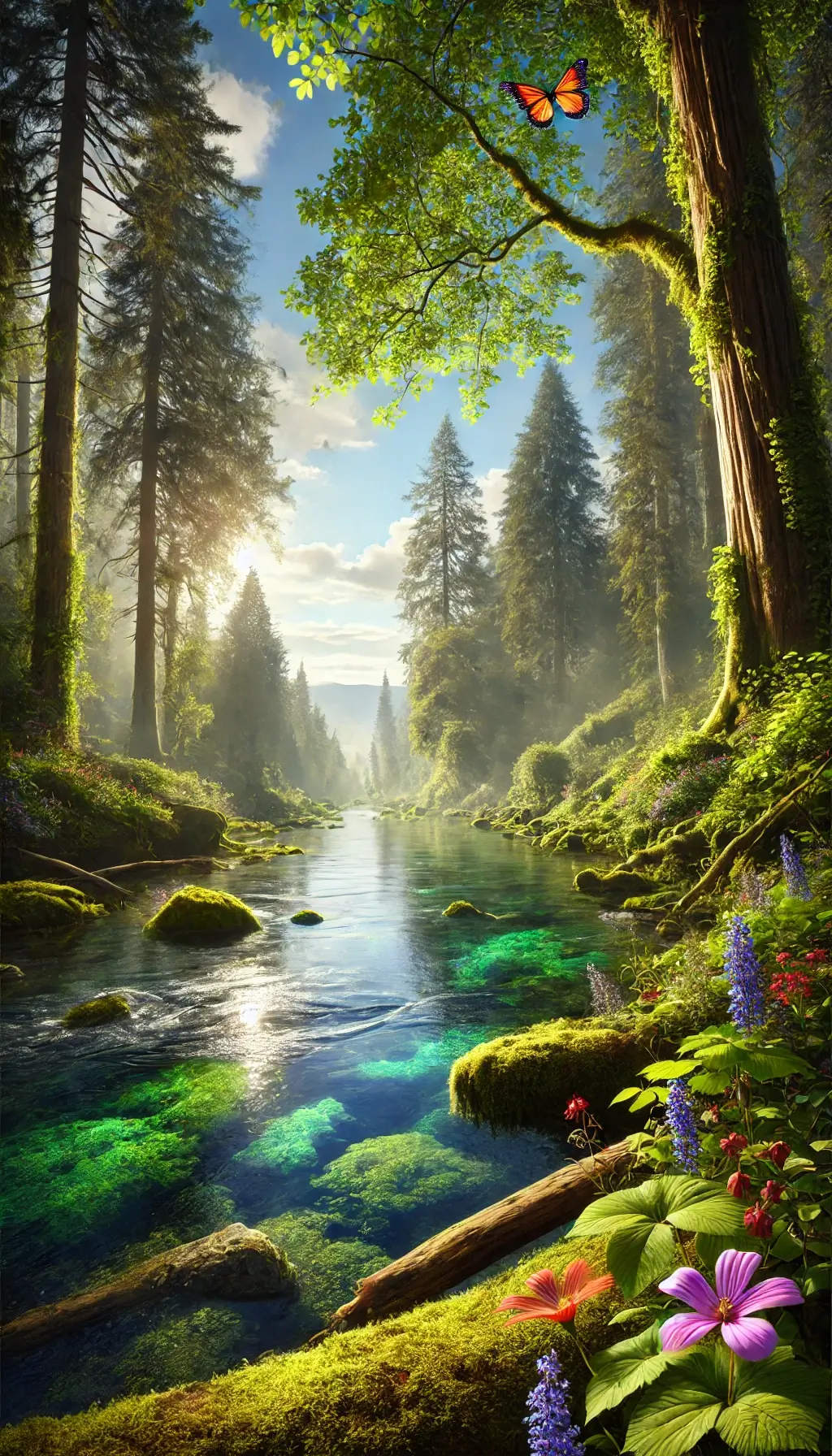 Serene Nature Forest Wallpaper