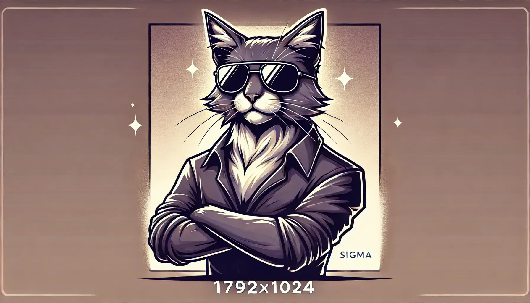 Cool Sigma Cat with Sunglasses