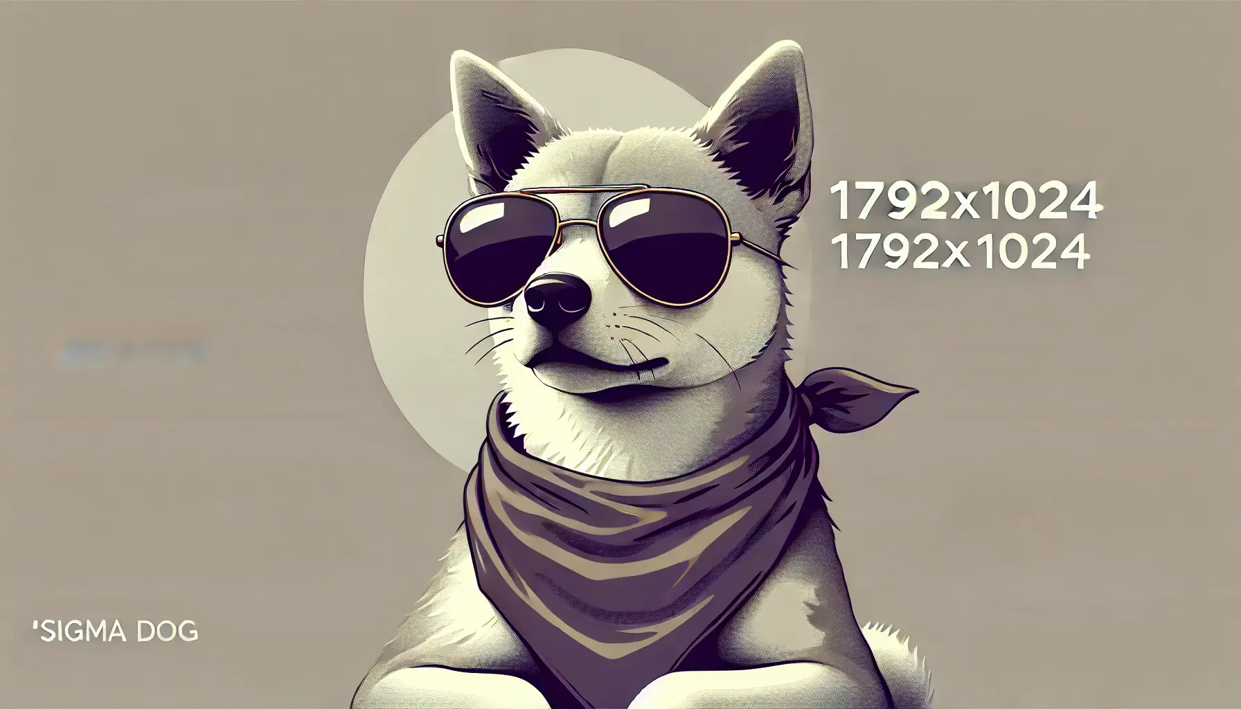 Confident Sigma Dog with Sunglasses