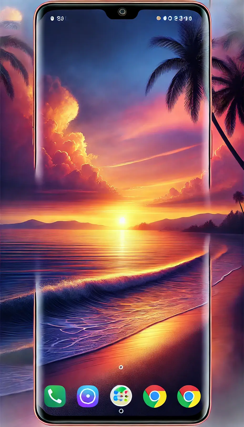 Tropical Beach Sunset for Smartphone